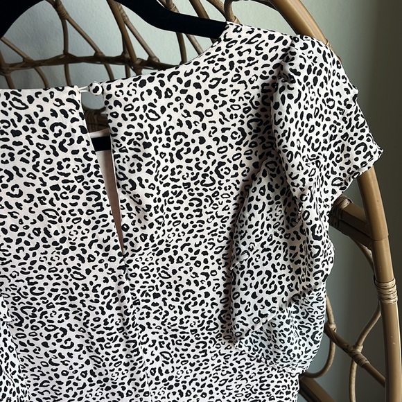 WHO WHAT WEAR pink leopard ruffle dress - Picture 8 of 14